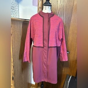 Lululemon - Pink and Red Open Front Jacket Dress - Size L